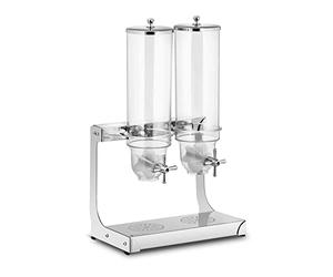 Royal Catering Distributeur De À Céréales Céréale Cereales Cereale Professionnel RCCS-3.5LSS2 (Contenance 2 x 3,5 l, Pour Céréales/Riz/etc., Hauteur Bec Verseur 13 cm, Design Élégant)