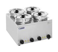 Royal Catering Distributeur de soupe - 4 récipients - 11 litres - 600 W RCBM-4/4R