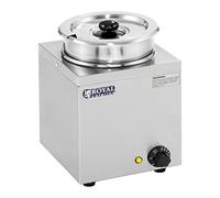 Royal Catering Distributeur de Soupe Récipient Restauration RCBM-1/4R | (plastique et inox, 3,2L, plage de température 30-110 °C, 200W, incl. Couvercle)
