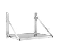 Royal Catering Étagère Murale Pliable, 60 x 45 cm, Charge 40 kg | Rabattable Pliante, Tablette, Montage Mural, Acier Inoxydable, Épaisseur 30 mm
