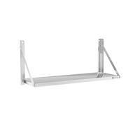 Royal Catering Étagère Murale Pliable Rabattable Pliante RC-BFWH10030 (100 x 30 cm, Capacité De Charge 40 kg, Épaisseur Tablette 30 mm, Montage Mural, Acier Inoxydable)