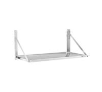 Royal Catering Étagère murale pliable - Acier inoxydable - 100 x 45 cm - 40 kg RC-BFWS10045