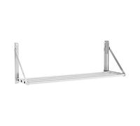 Royal Catering Étagère Murale Pliable Rabattable Pliante À Barres Barreaux RC-TFWH100X30 (100 x 30 cm, Capacité De Charge 40 kg, Modèle À Barres De Suspension, Montage Mural, Acier Inoxydable)