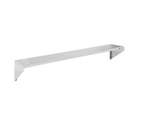 Royal Catering Étagère Murale Rangement Cuisine 2 Plateaux RCTR-180 (180 cm de Long, éléments pour Montage Mural, Design Moderne, INOX)