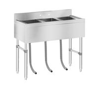 Royal Catering Evier professionnel - 3 Bacs - 100 x 50 cm RCHS-5
