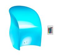 Royal Catering Fauteuil de jardin LED 80 x 60 cm - Fauteuil lumineux avec éclairage LED coloré, télécommande et autonomie de 10 heures