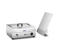 Royal Catering Friteuse à Beignets 18 l, 230 V, 3200 W, 50-190°C, Panier 380 x 285 x 100 mm, Élément Amovible, Tablette, Couvercle, Inox Churros Donuts Professionnel