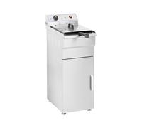 Royal Catering Friteuse avec meuble (16 L, 6000 W, 400 V, 60 - 200 °C, 34 x 53 x 94 cm, acier inoxydable, panier et couvercle)