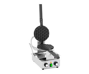 Royal Catering Gaufrier Bubble Pivotant Appareil À Graufres Bulles 1400w RCPMW-1400K (1 400 W, 50-250 °C, Minuterie 0-5 min, Alu & Inox)