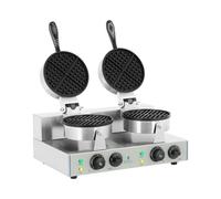 Royal Catering Gaufrier rond - 2 x 1.300 watts RCWM-2600-R