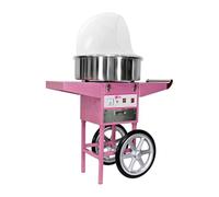 Royal Catering Machine à barbe à papa avec chariot, contrôle thermostat et Rotation, 1200 W, Couleur Rose, 52 cm