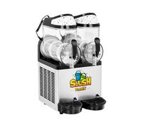 Royal Catering Machine Appareil À Granitas Granita Granité Granités Slush Sorbet Frappé RCSL 2/10 (2 x 12 l, Moteur 600 W, -3 à -2 °C, Éclairage LED, Sans BPA)