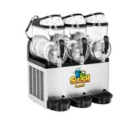 Royal Catering Machine Appareil À Granitas Granita Granité Granités Slush Sorbet Frappé RCSL 3/10 (3 x 10 l, Moteur 800 W, -3 à -2 °C, Éclairage LED, Sans BPA)