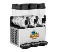 Royal Catering Machine à granitas granités boissons frappées RCSL 3/12 (3 x 14 litres, 980 W, Température -2 à -3 °C, exempt de BPA)