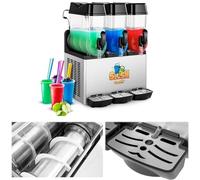 Royal Catering Machine à granitas granités boissons frappées RCSL 3/12 (3 x 12 litres, 980 W, Température -2 à -3 °C, exempt de BPA)