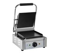 Royal Catering Machine À Panini Grill Appareil Toaster Croque-Monsieur Professionnel Professionnelle RCKG-1800-F (50-300 °C, 1 800 W, Collecteur De Graisse, Boitier Inox, Plaques Fonte Émaillée)