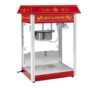 Royal Catering Machine à Popcorn (1.500W, rendement 5 kg/h récipient antiadhésif) Design USA Rouge