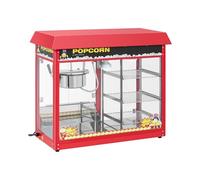 Royal Catering Machine à Popcorn Compartiment chauffant Rouge RCPC-16E (1.820W, rendement horaire 5 kg/h, 16 L/h, diamètre de la cuve en haut 18 cm, récipient antiadhésif)