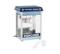 Royal Catering Machine À Popcorn Professionnelle (1 500 W, 220-270 °C, 5-6 kg/h, Éclairage, Coloris Bleu) Rétro Appareil Professionnel Sucré Caramel