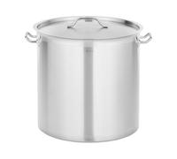 Royal Catering Marmite Traiteur en Acier 71 l 450 mm Pour plaques à induction, à gaz, électriques et autres, Casserole et couvercle en inox, Volume : 71 l pour Événement Commercial Restaurant, Hôtel
