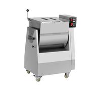 Royal Catering Mélangeur à viande électrique 1500 W 50 kg acier inox 304, bol inclinable, agitateur en éventail, inverseur anti-bouchage, malaxeur charcuterie pétrin à viande mélangeur boucherie