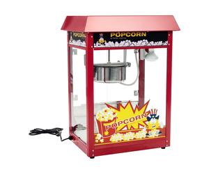 Royal Catering Petite machine à popcorn - Puissance 1 500 W, acier inoxydable, verre trempé et revêtement antiadhésif RCPR-16E
