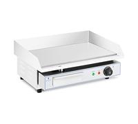 Royal Catering Plancha Électrique 1 Feu 55 x 35 cm, 3 000 W, 550 x 350 mm, Lisse Professionnelle En Inox Pour Restaurant De Table Commerciale pour barbecue, snack-bar, Extérieur
