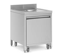 Royal Catering Poubelle avec caisson mobile 50 l Large ouverture frontale Dosseret Inox - Caisson poubelle cuisine