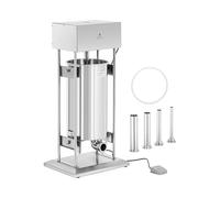 Poussoir à saucisse - 25 l - électrique - avec 4 tubes de remplissage - Royal Catering RCSS-025E