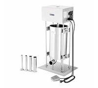 Royal Catering Poussoir à Saucisses Electrique 15L, moteur 260W, pédale de commande, incl. tubes de remplissage (16, 22, 32, 38mm) Machine à Saucisses Viande hachée