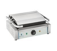 Royal Catering Presse à Panini 2 200W Plaques Nervurée 230V Plaque de Cuisson Supérieure 34x22 Plaque de Cuisson Inférieure 36x28,5 Collecteur de Graisse Grill Électrique Machine à Panini Burger