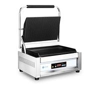 Royal Catering RC-C301 Machine À Panini Grill Appareil Toaster Croque-Monsieur Professionnel Professionnelle (2 200, Plaque supérieure: 33 x 21, plaque inférieure: 34 x 23 cm, 50-300 °C)