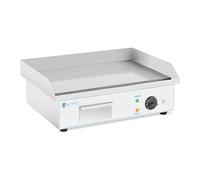 Royal Catering RC-EG54 Plancha Électrique Professionnelle Plaque De Cuisson Grill (Lisse 3 000 W, 0-300 °C, Plaque En Fer De 550 x 350x10 mm)