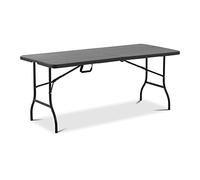 Royal Catering RC-FT_3 Table Pliante de Jardin D'Extérieur Traiteur (1 830 x 750 x 740 mm, Capacité de charge : 150 kg, Acier, polyéthylène, Coloris : noir)
