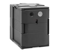 Royal Catering Conteneur isotherme chauffant - 90 L - pour bacs GN 1/1 - Frontloader - Affichage de la température RC-TBE1