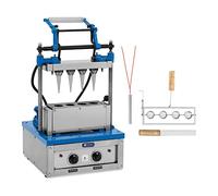 Royal Catering RC_WMS_15 Gaufrier pour gaufres 100-120 gaufres/h 47 x 112 mm 4200 W Gaufrier Machine à glace Machine à cornets de glace