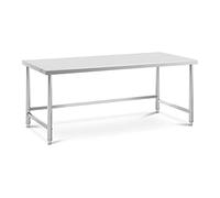 Royal Catering RCAT-200/90-PS Table de travail inox Plan de travail en inox Plan de travail professionnel Table de travail cuisine 200 x 90 cm 100 kg