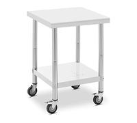 Royal Catering RCAT-60/60-W Table de travail 60 x 60 cm capacité de charge 120 kg Table plan de travail Table de travail atelier Table de travail cuisine