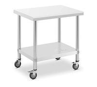 Royal Catering RCAT-80/60-W Table de travail 60 x 80 cm capacité de charge 135 kg Table plan de travail Table de travail atelier Table de travail cuisine