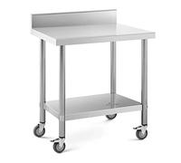 Royal Catering RCAT-80/60-WS Table de travail Avec rebord 60 x 80 cm Capacité de charge 135 kg Table plan de travail Table de travail atelier