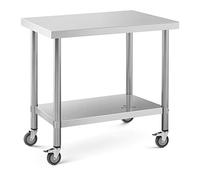Royal Catering RCAT-90/60-W Table de travail 60 x 90 cm capacité de charge 145 kg Table plan de travail Table de travail atelier Table de travail cuisine