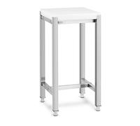 Royal Catering RCBC-01 Petit Billot De Boucherie Bloc De Boucher Professionnel À Poser (40 x 40 x 80 cm, Acier inoxydable/plastique (polyéthylène), Épaisseur de la planche : 5 cm)