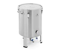 Royal Catering RCBM-60CF Cuve De Fermentation Fermenteur Bi?re Inox Conique (60l, Plage de température : 0-40 °C, Thermom?tre : °C / °F, Double syst?me de d'évacuation)