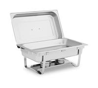 Royal Catering RCCD_RT18_9L Chauffe-plat professionnel GN 1/1 L 2 brûleurs pour pâte à brûler 500 x 300 x 60 mm Chafing dish Chafing dish rond