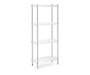 Royal Catering RCER-7040 Étagère en INOX À Poser De Cuisine Professionnelle 4 Niveaux (Dimensions : 70 x 40 x 180 cm, Nombre de tablettes : 4, Capacité de 200 kg)