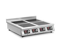 Royal Catering RCIK-3500IC4.3 Cuisinière à induction 4 x 20 cm 10 niveaux Minuterie Cuisinière électrique induction Cuisinière électrique à induction