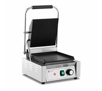 Royal Catering RCPKG-1800-M Machine À Panini Toaster Électrique Plancha Électrique Professionnelle Rainurée + Lisse 1 800 W