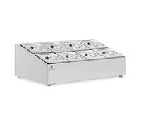 Royal Catering RCPN-07 Support à bacs GN Support bac gastro Support pour bac gastronorme Support bac Gastro Norm 2 x 4 bacs GN 1/6 12,8 l