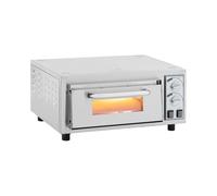 Royal Catering RCPO-2400-1PS Four à pizza électrique 1 chambre 2400 W Ø 40 cm pierre réfractaire Four à pizza professionnel Four à pizza 1 chambre -