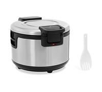 Royal Catering RCRK-1S Chauffe riz 19 L, 110 W, Revêtement antiadhésif, Récipient de Ø 380 mm, avec cuillère à riz Riz chauffé